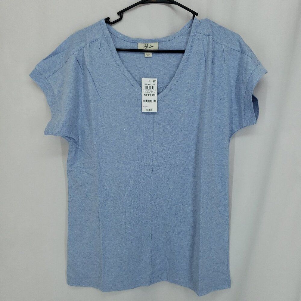Style & Co Dolman Top Daybreak Blue Medium (AT)